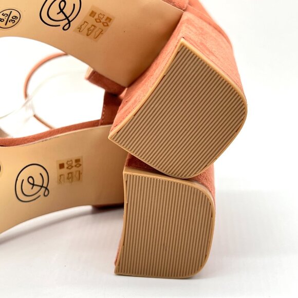 Chinese Laundry Womens Size 8.5 Microsuede Block Heels Dress‎ Sandals Shoes - Picture 11 of 13